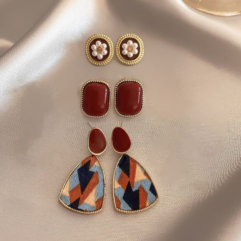 Wholesale s925 silver needle niche high-end female temperament earrings